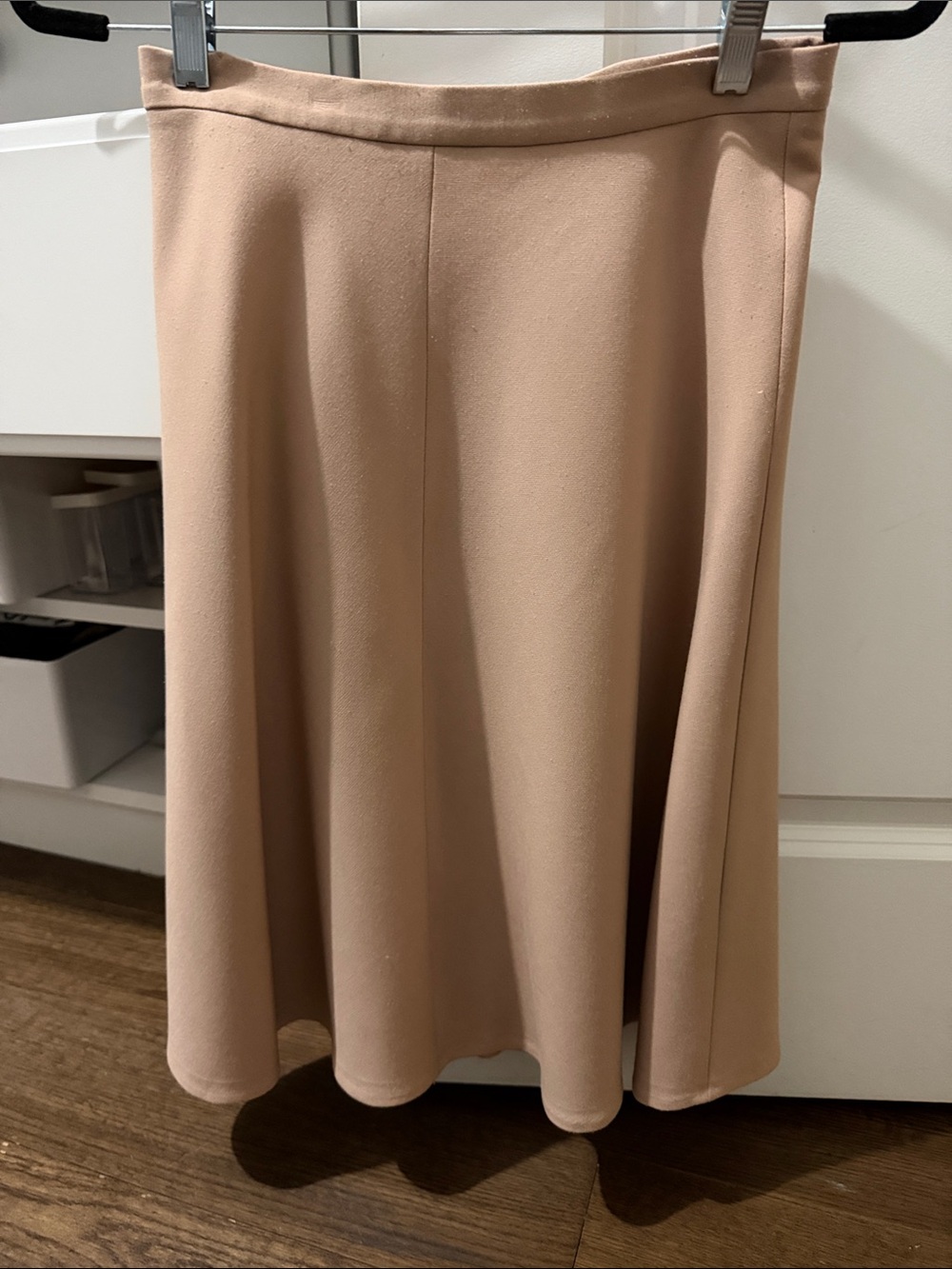 Valentino Blush Beige A-Line Midi Skirt